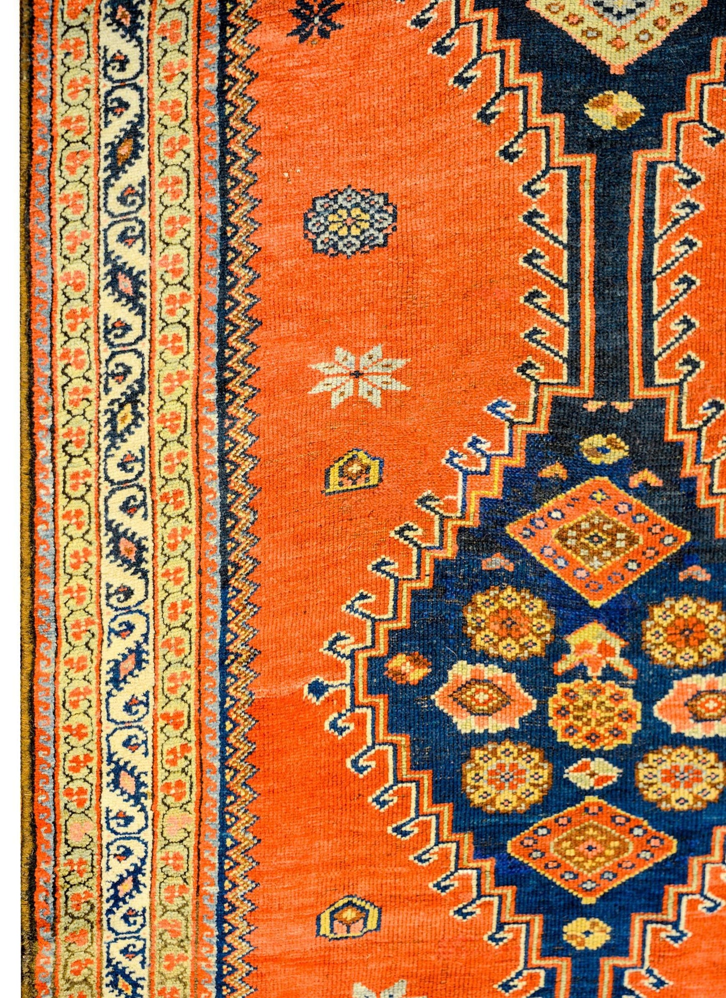 Wonderful Late 19th Century Antique Azari Rug For Sale