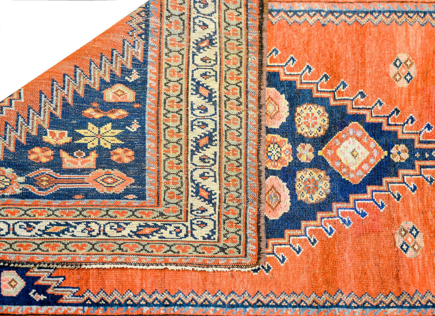 Wonderful Late 19th Century Antique Azari Rug For Sale