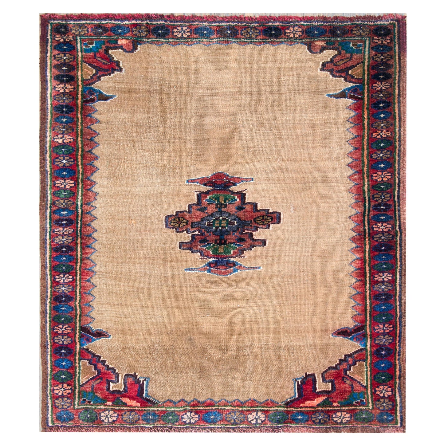 Early 20th Century Persian Afshar Sofreh Rug For Sale