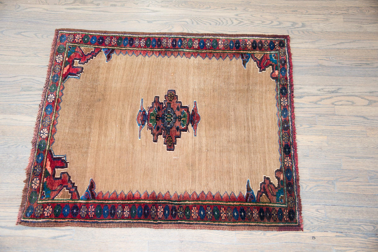Early 20th Century Persian Afshar Sofreh Rug For Sale