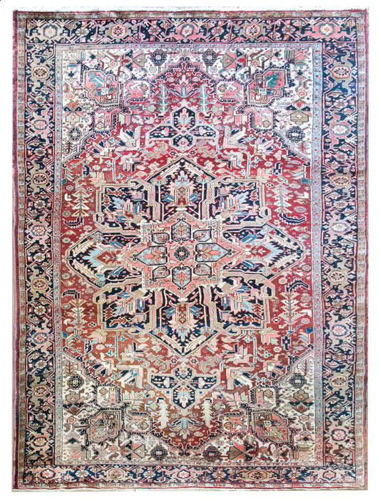 Mid 20th Century Persian Heriz Rug For Sale