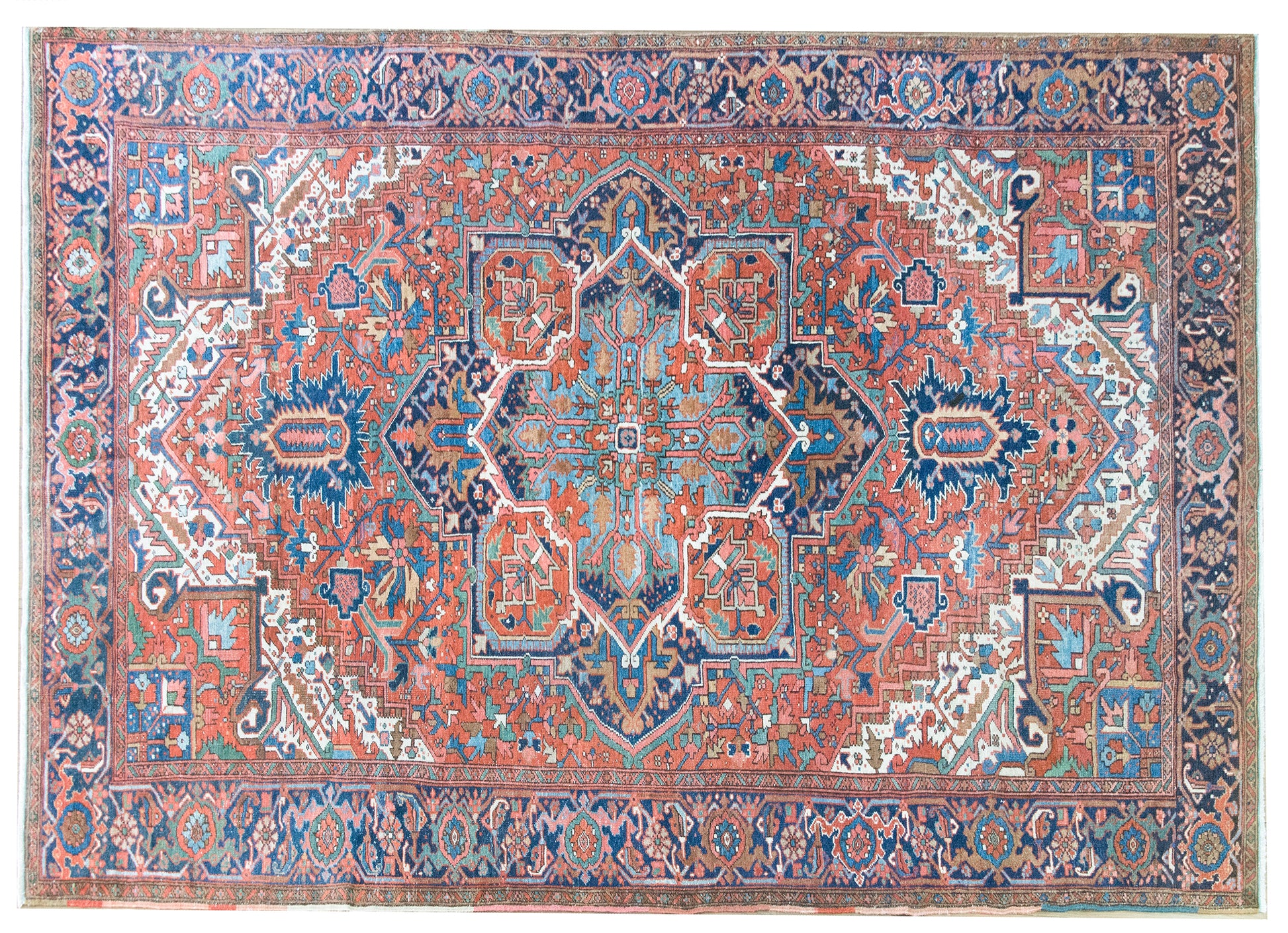 Early 20th Century Persian Heriz Rug For Sale