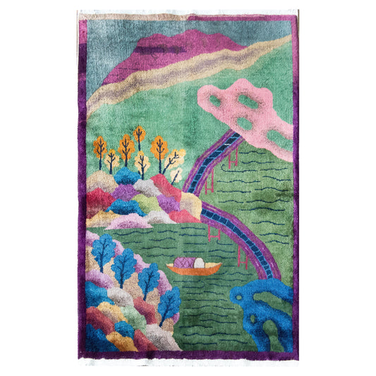 Early 20th Century Chinese Art Deco Rug For Sale