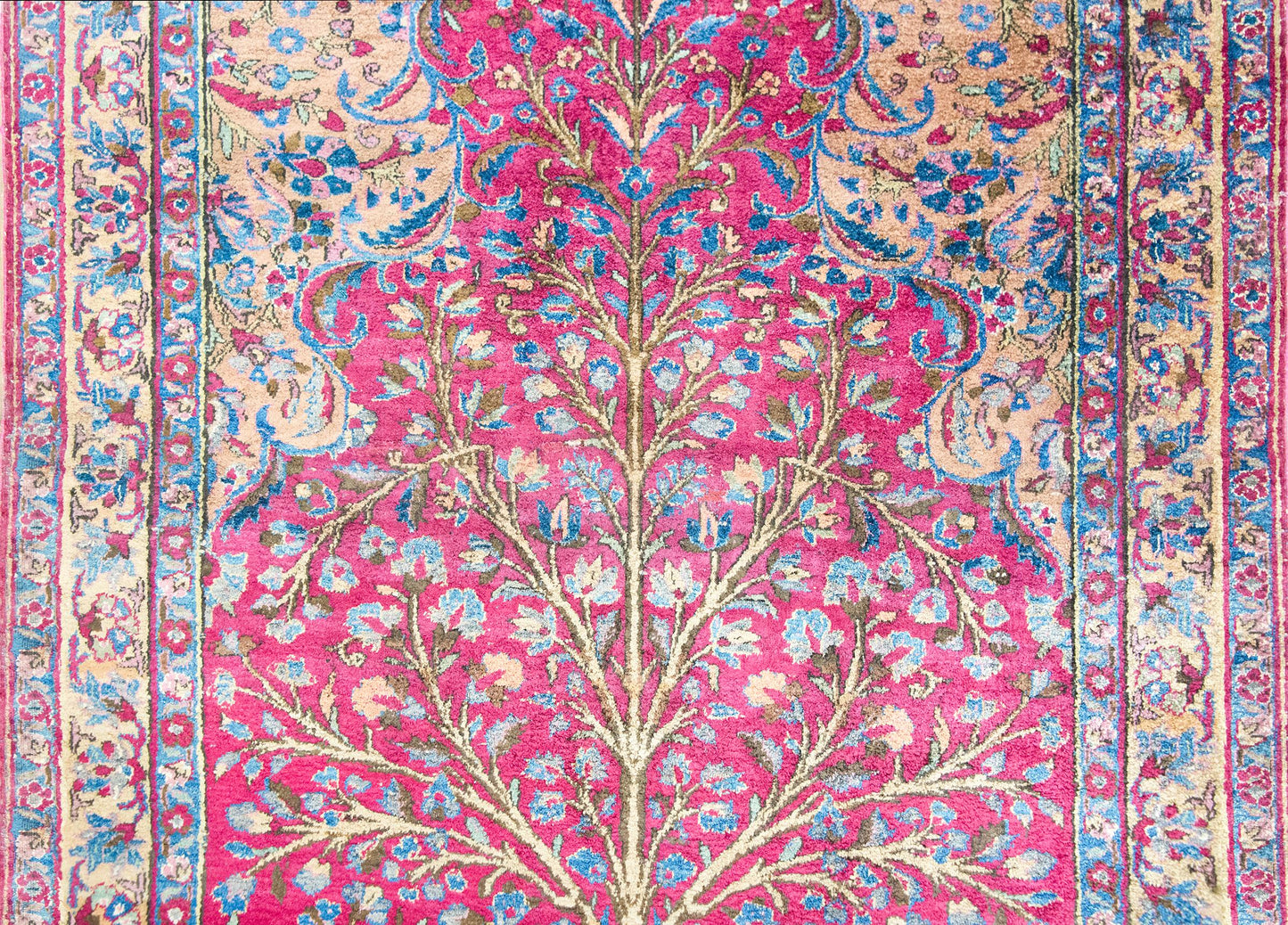 Early 20th Century Persian Qum Silk Prayer Rug