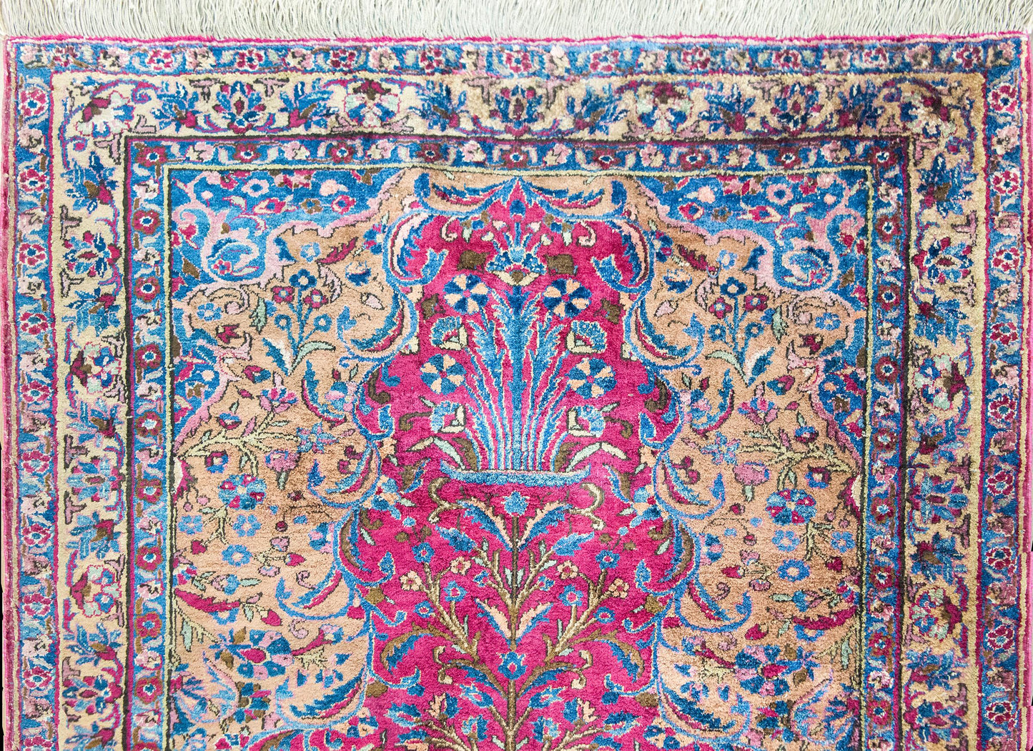 Early 20th Century Persian Qum Silk Prayer Rug