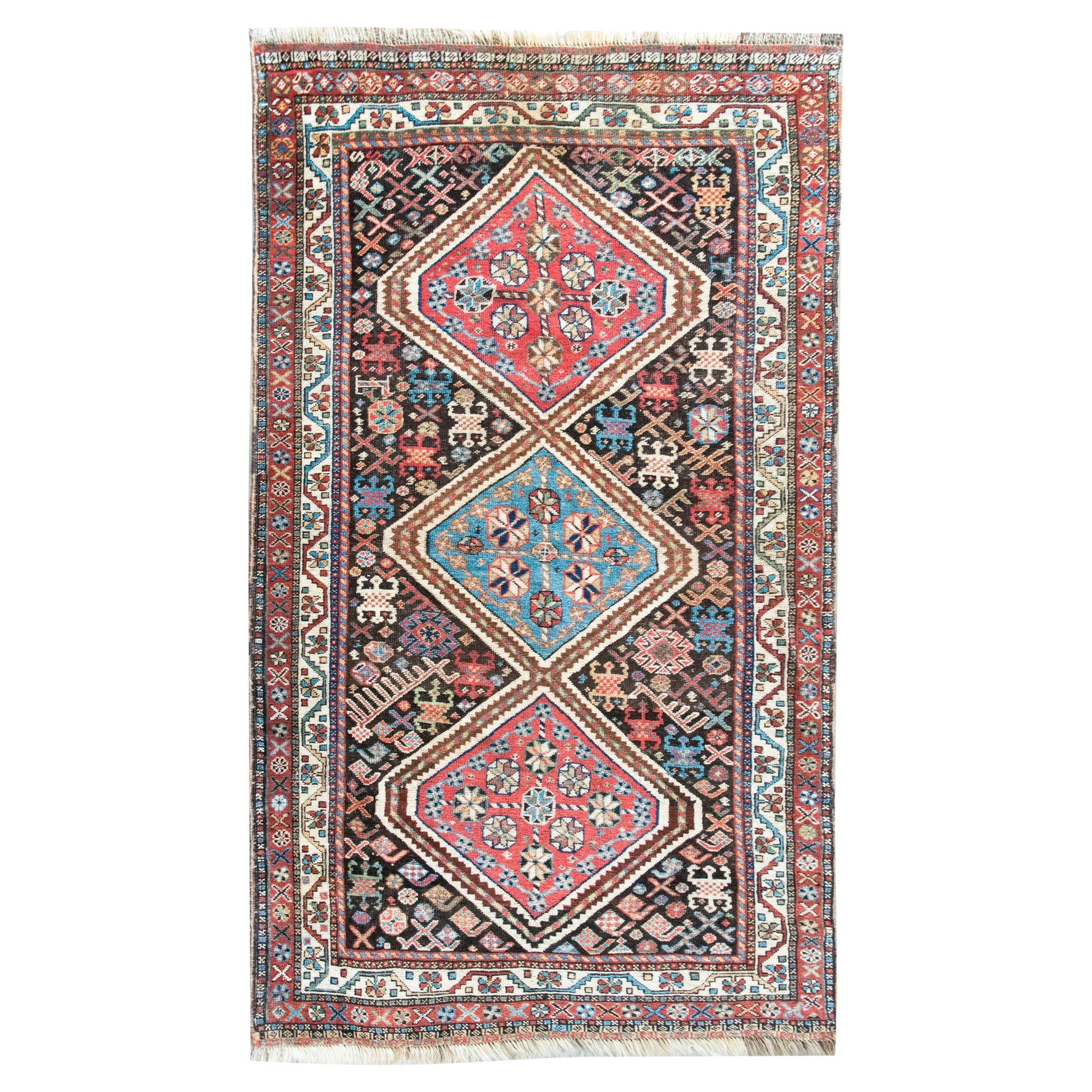 Early 20th Century Persian Afshar Rug For Sale