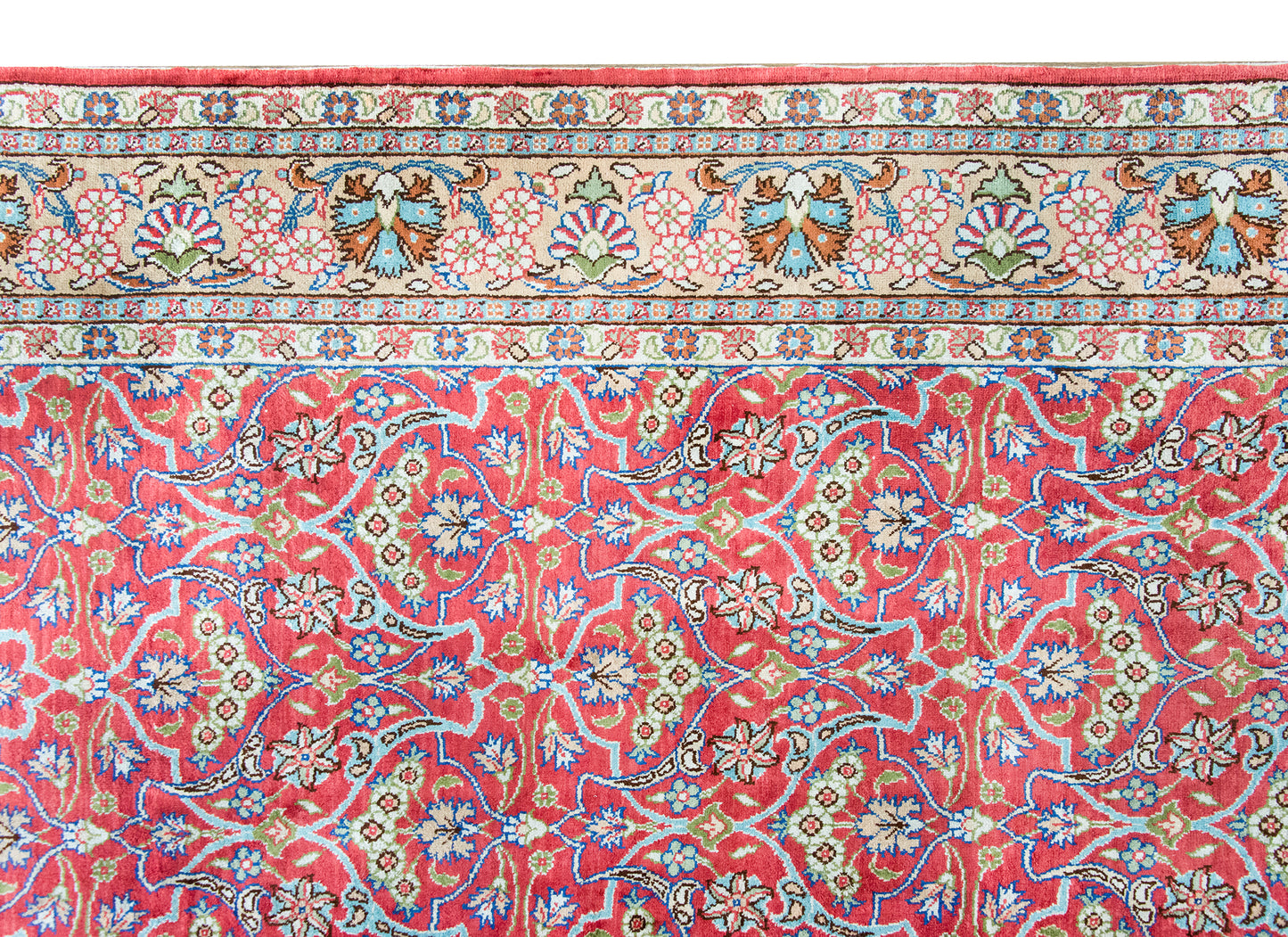 Mid 20th Century Turkish Anatolian Silk Rug For Sale