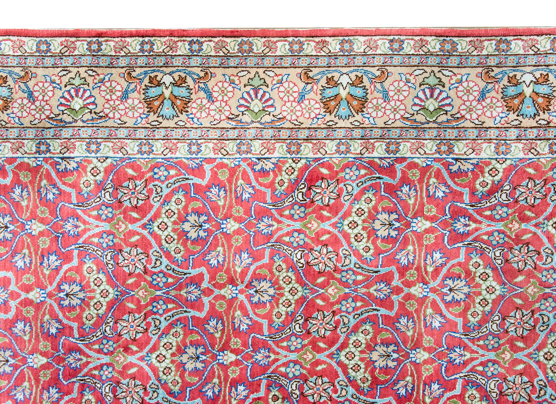 Mid 20th Century Turkish Anatolian Silk Rug For Sale