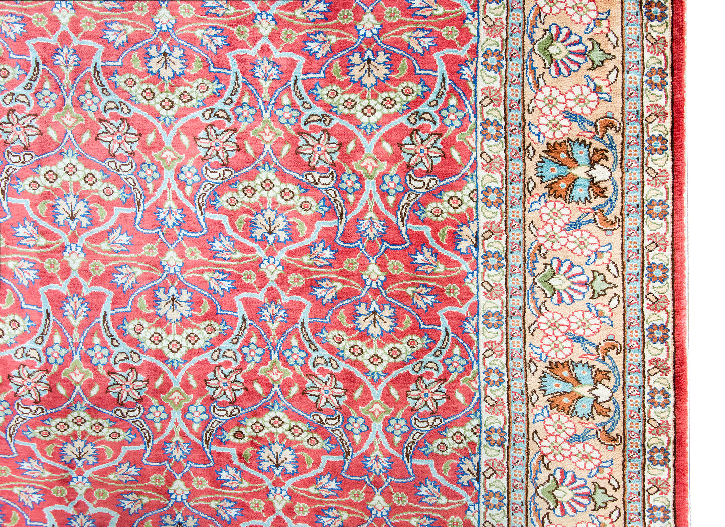 Mid 20th Century Turkish Anatolian Silk Rug For Sale