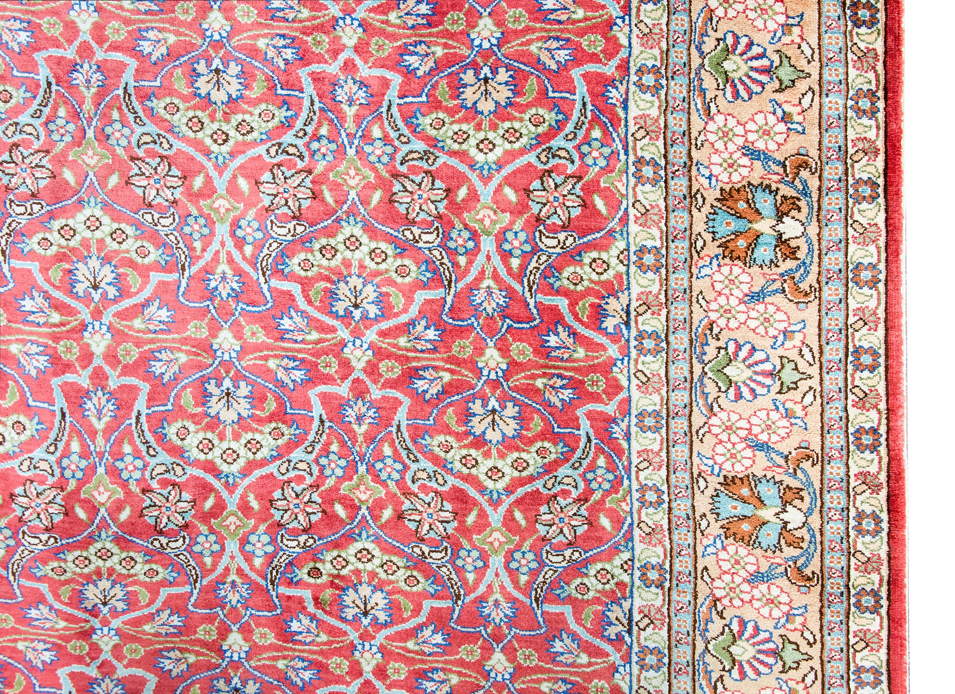 Mid 20th Century Turkish Anatolian Silk Rug For Sale