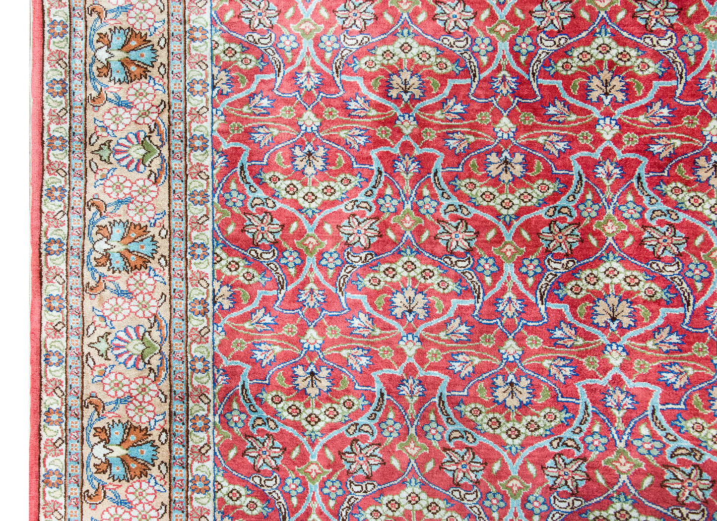 Mid 20th Century Turkish Anatolian Silk Rug For Sale
