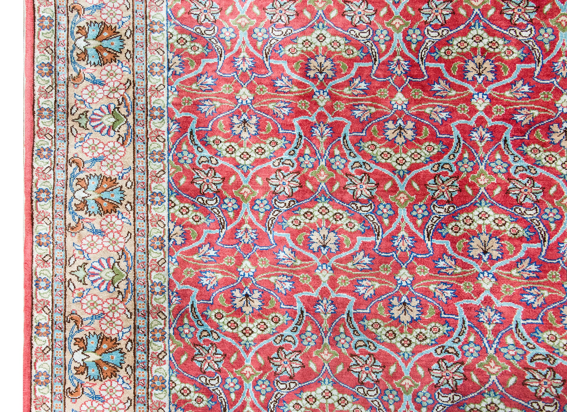 Mid 20th Century Turkish Anatolian Silk Rug For Sale