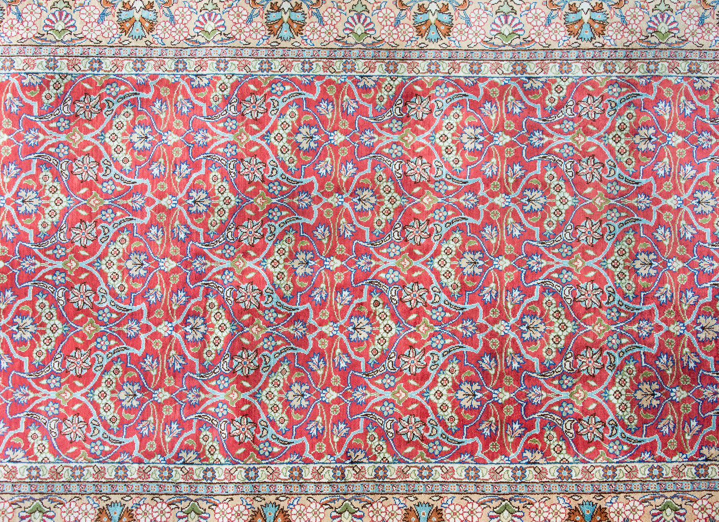 Mid 20th Century Turkish Anatolian Silk Rug For Sale