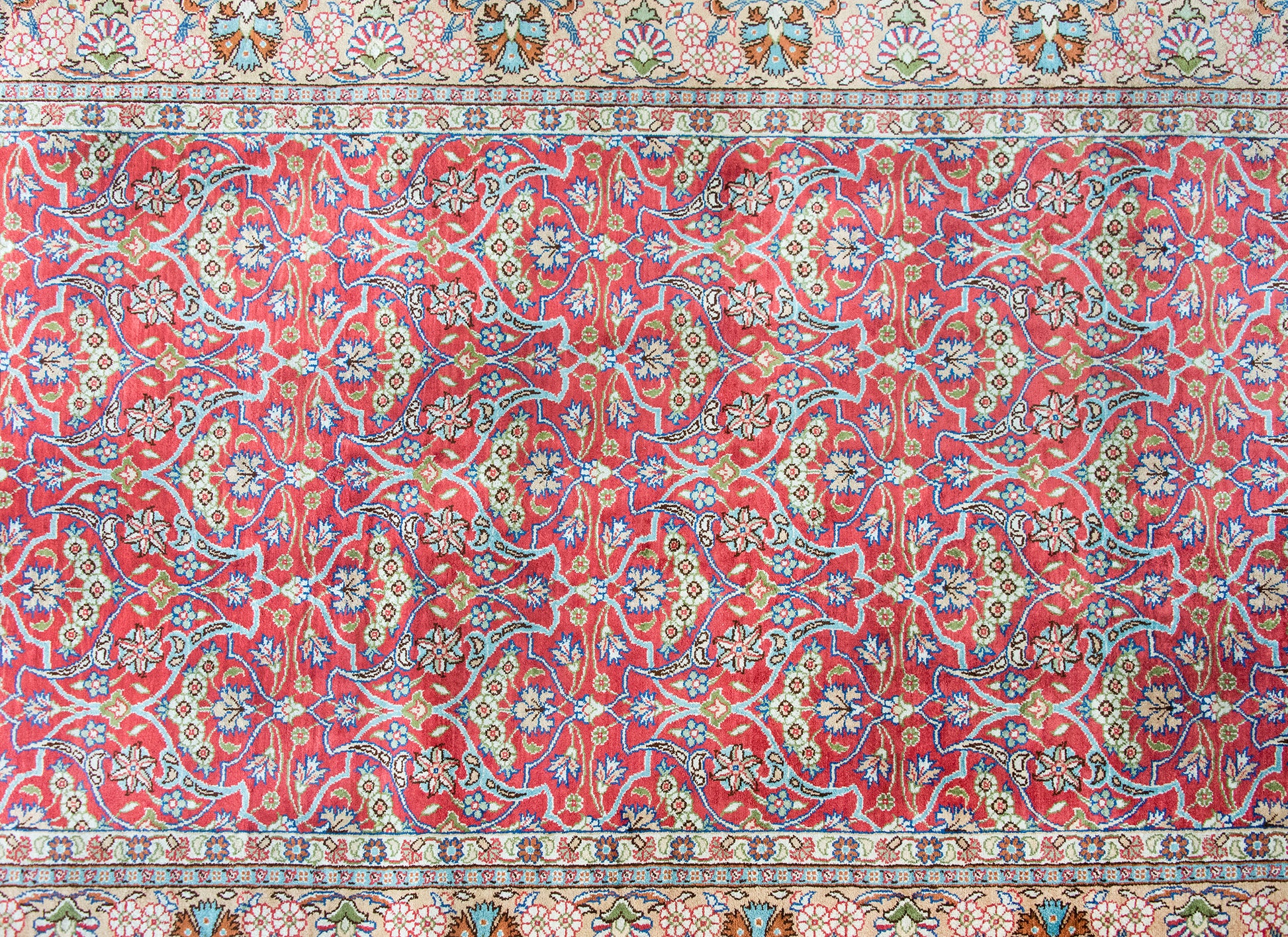 Mid 20th Century Turkish Anatolian Silk Rug For Sale