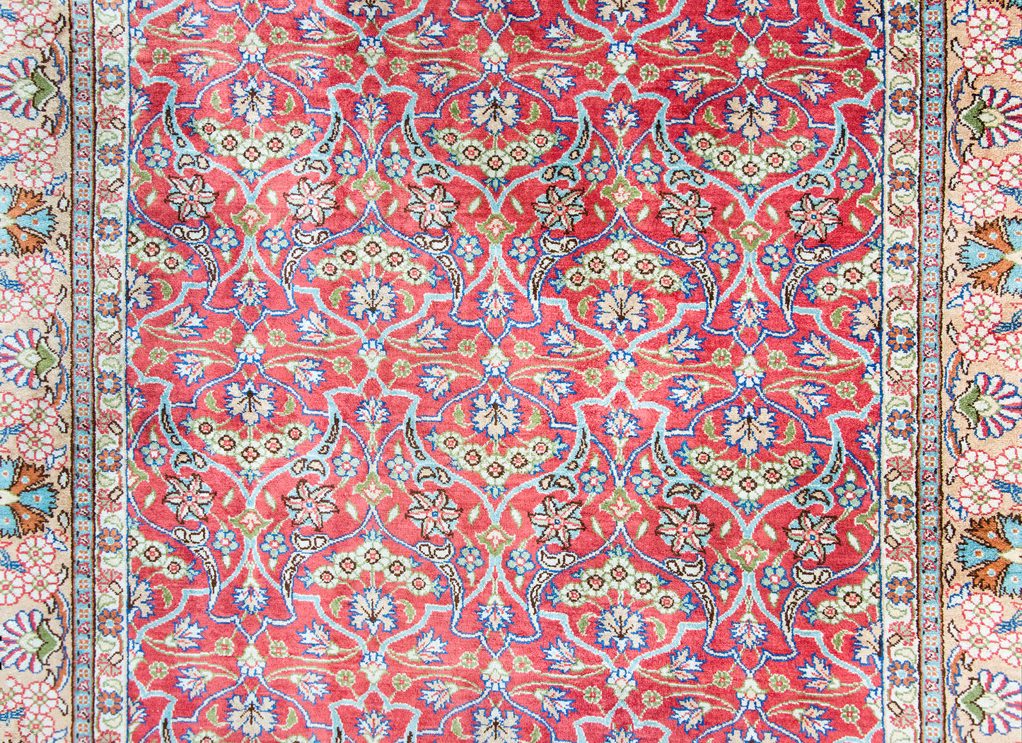 Mid 20th Century Turkish Anatolian Silk Rug For Sale