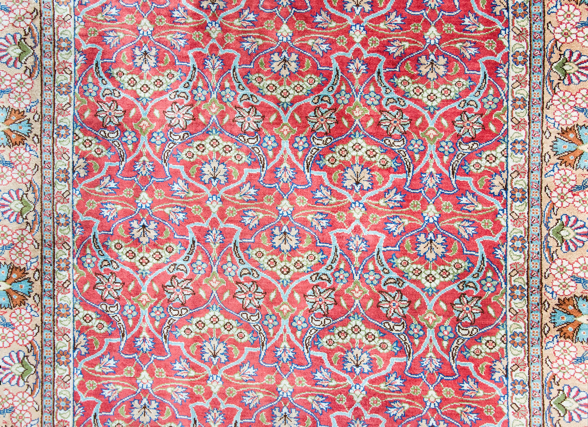 Mid 20th Century Turkish Anatolian Silk Rug For Sale