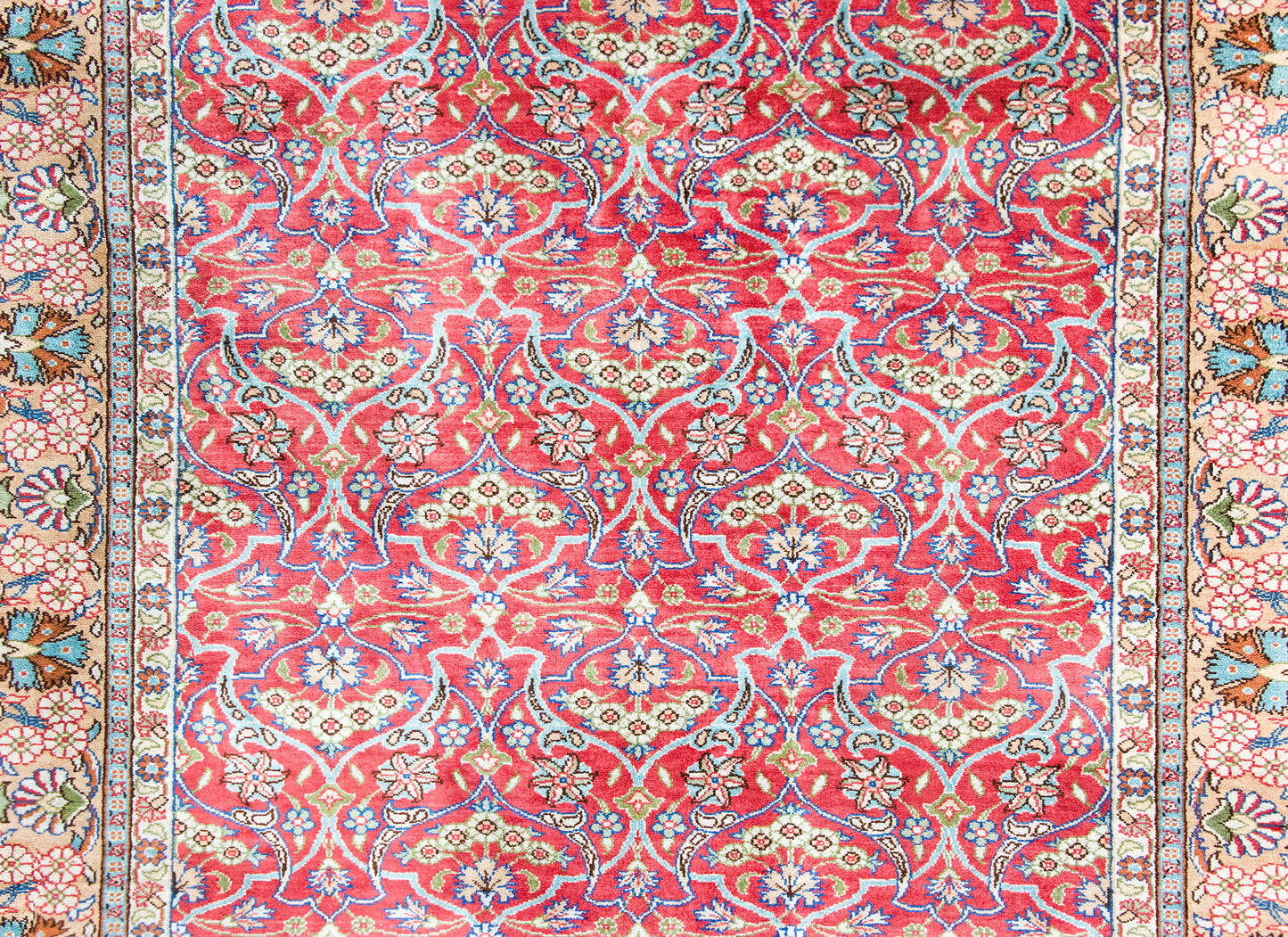 Mid 20th Century Turkish Anatolian Silk Rug For Sale