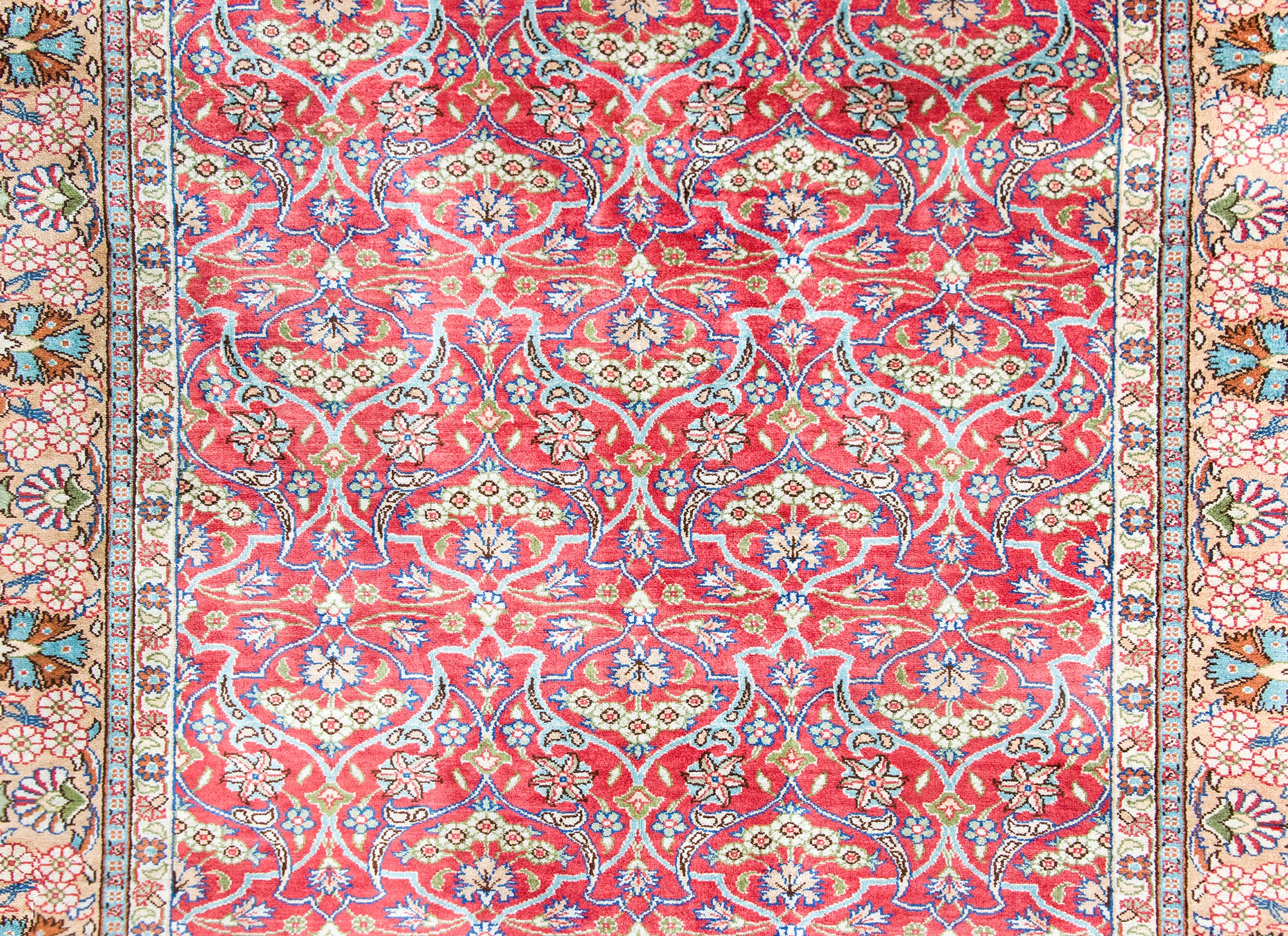 Mid 20th Century Turkish Anatolian Silk Rug For Sale