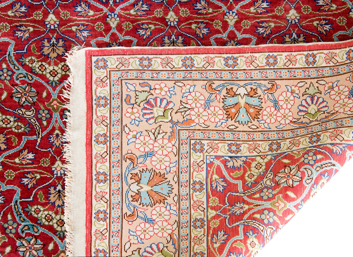 Mid 20th Century Turkish Anatolian Silk Rug For Sale