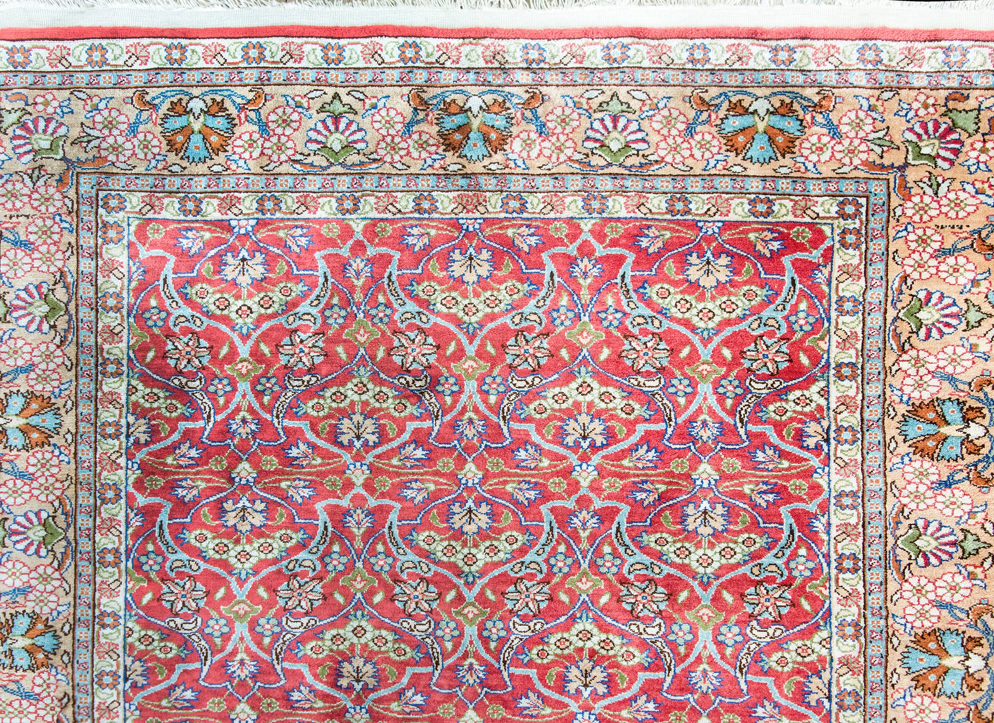Mid 20th Century Turkish Anatolian Silk Rug For Sale