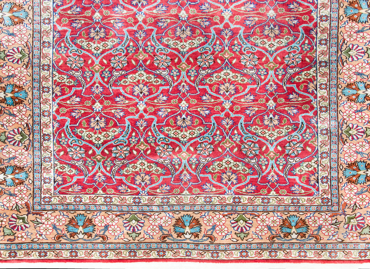 Mid 20th Century Turkish Anatolian Silk Rug For Sale
