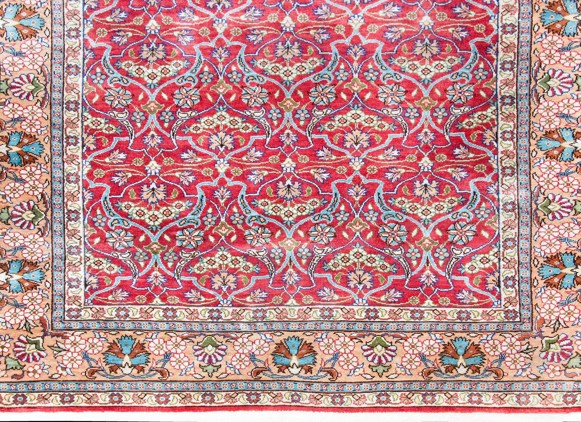 Mid 20th Century Turkish Anatolian Silk Rug For Sale