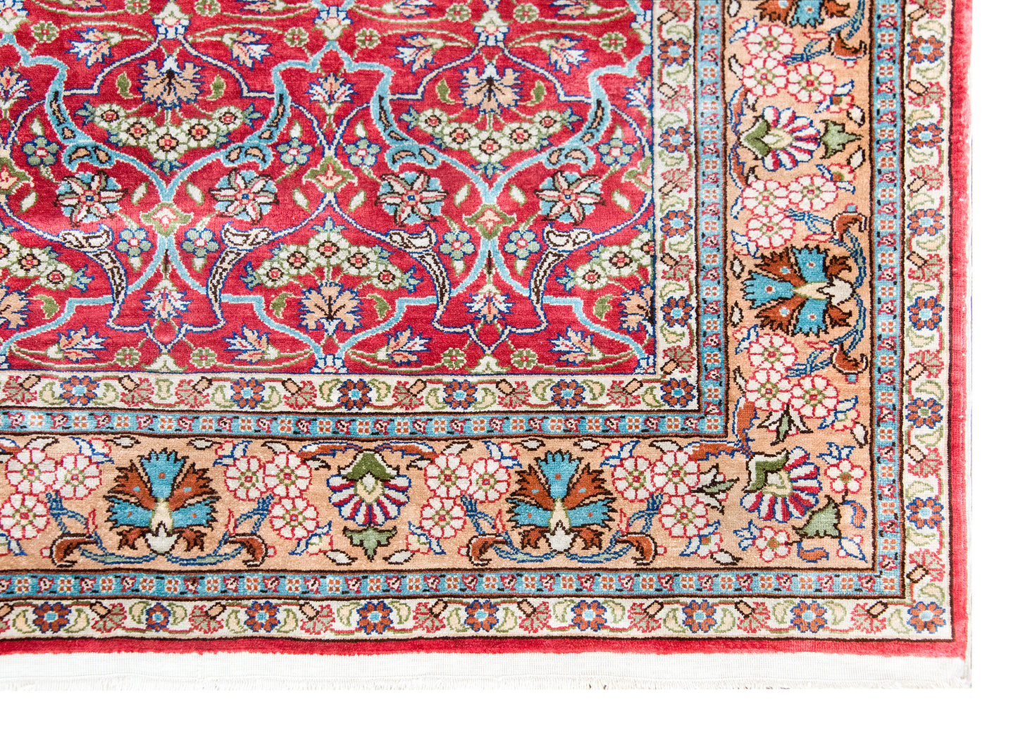 Mid 20th Century Turkish Anatolian Silk Rug For Sale