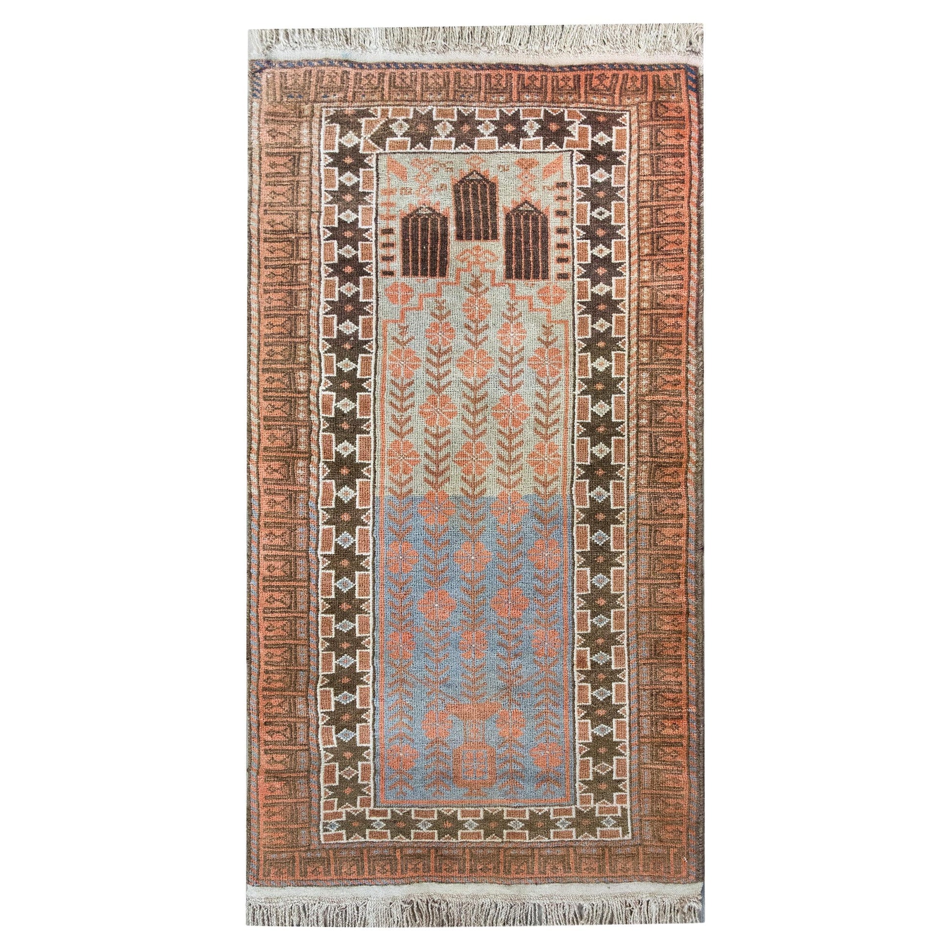 Early 20th Century Baluch Prayer Rug For Sale