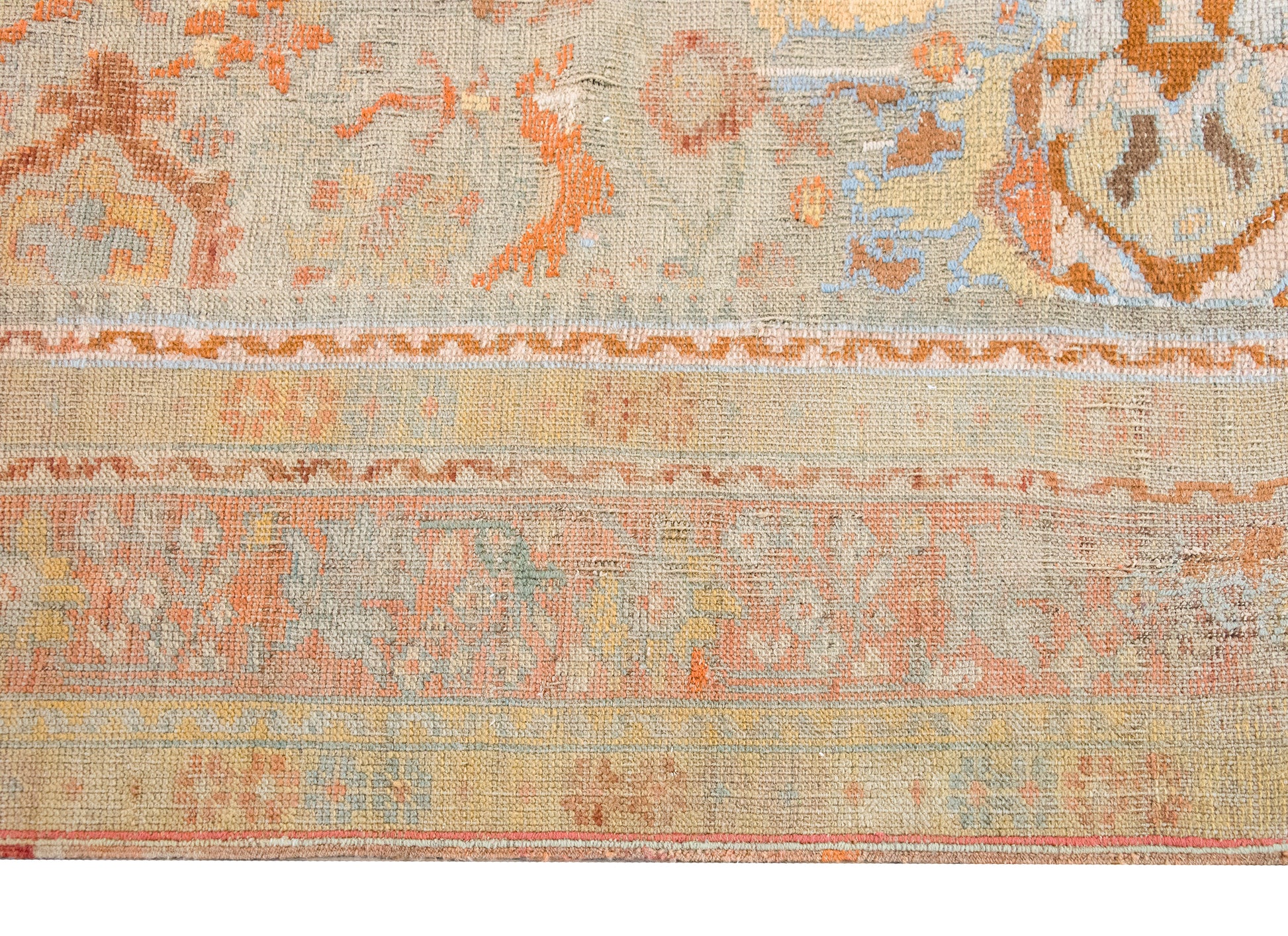 Early 20th Century Turkish Oushak Rug For Sale