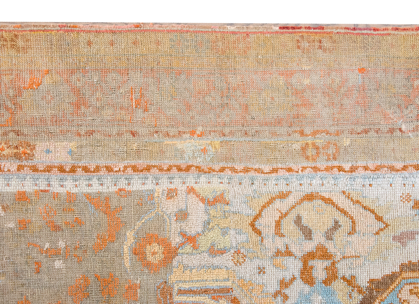 Early 20th Century Turkish Oushak Rug For Sale