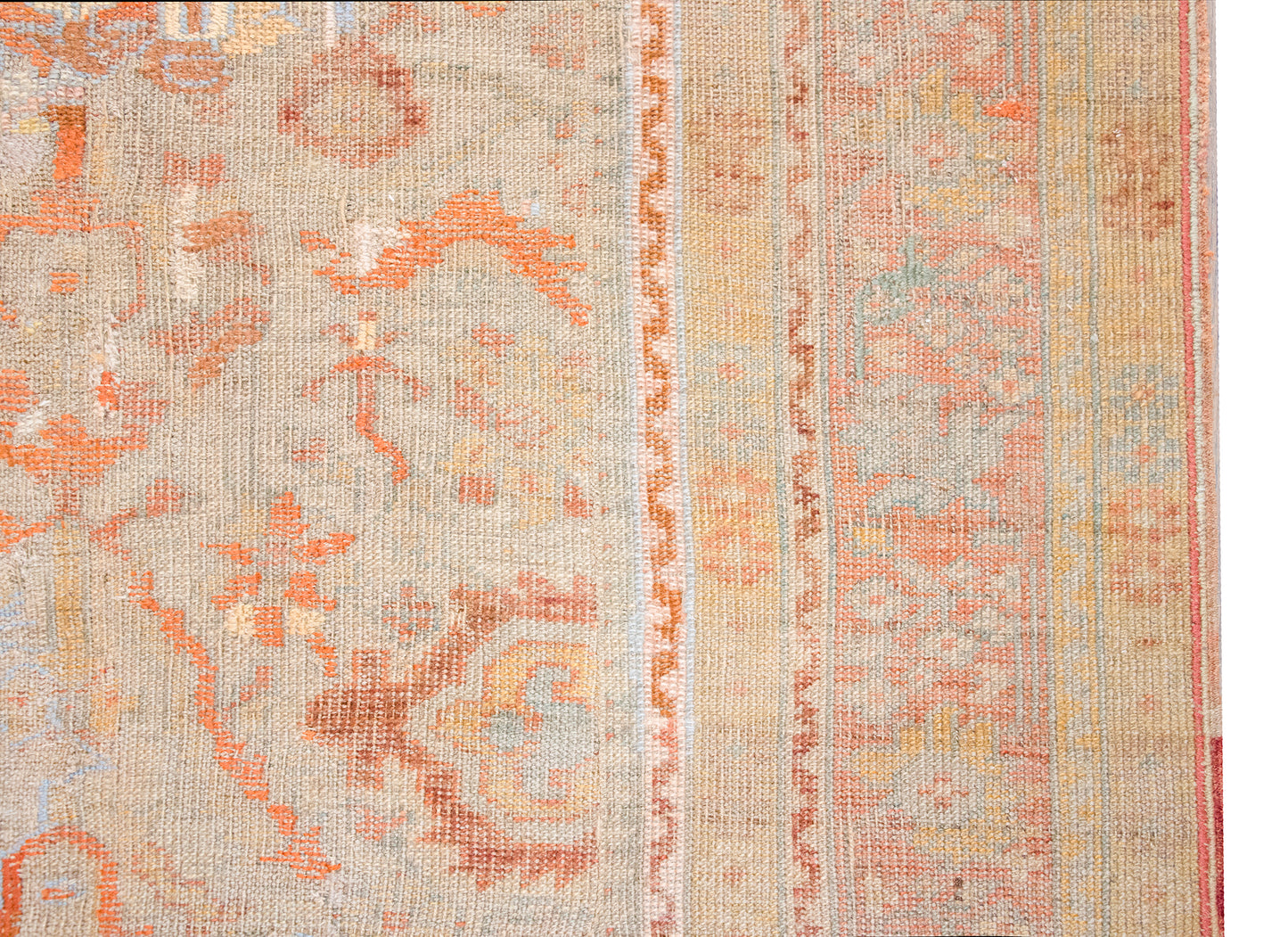 Early 20th Century Turkish Oushak Rug For Sale