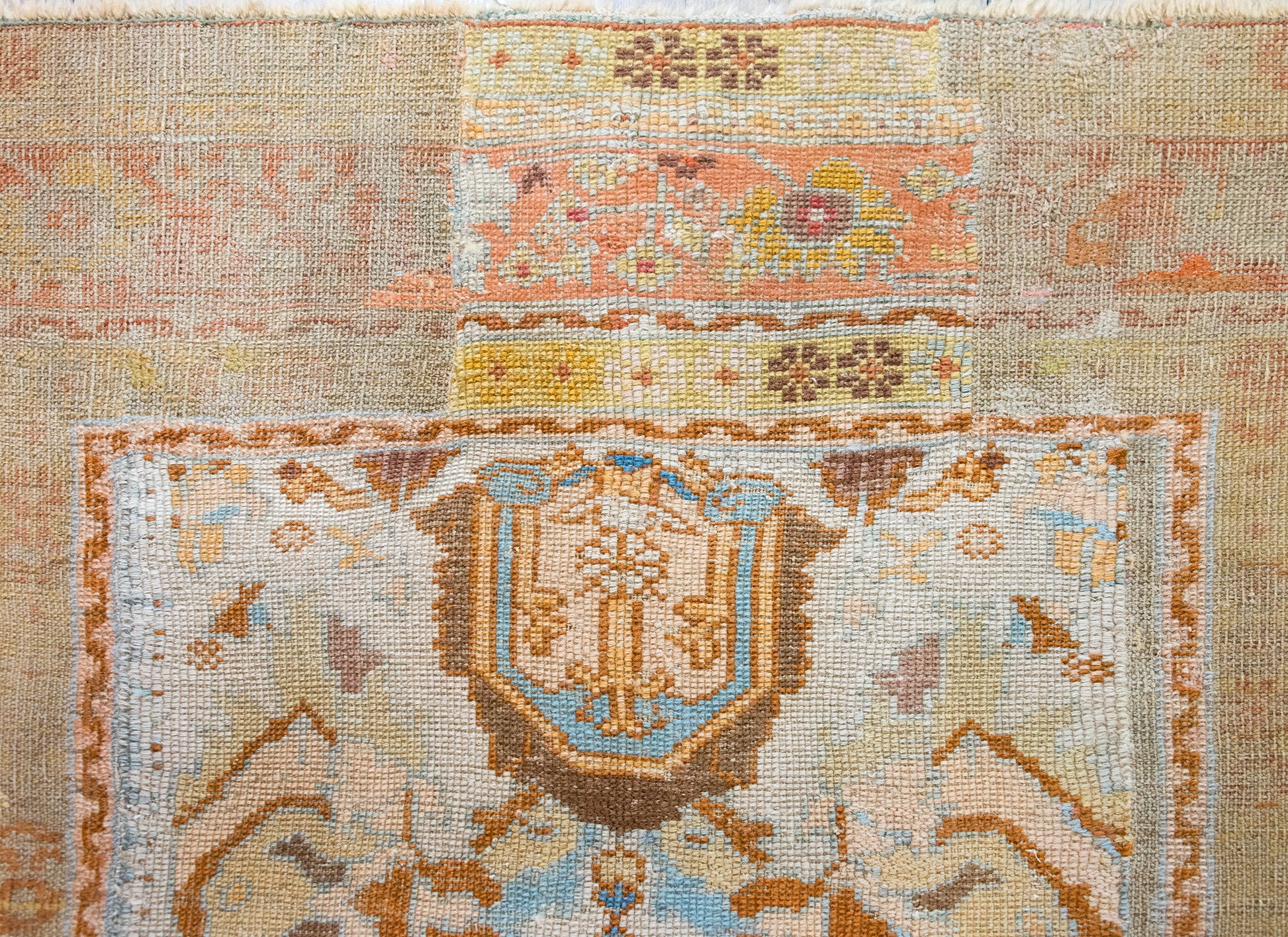 Early 20th Century Turkish Oushak Rug For Sale