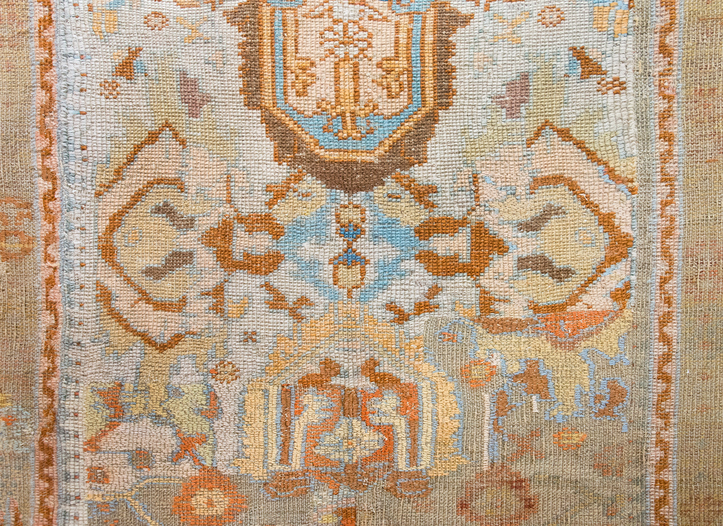 Early 20th Century Turkish Oushak Rug For Sale