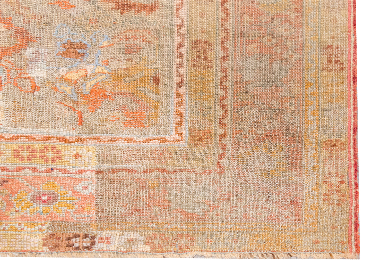 Early 20th Century Turkish Oushak Rug For Sale