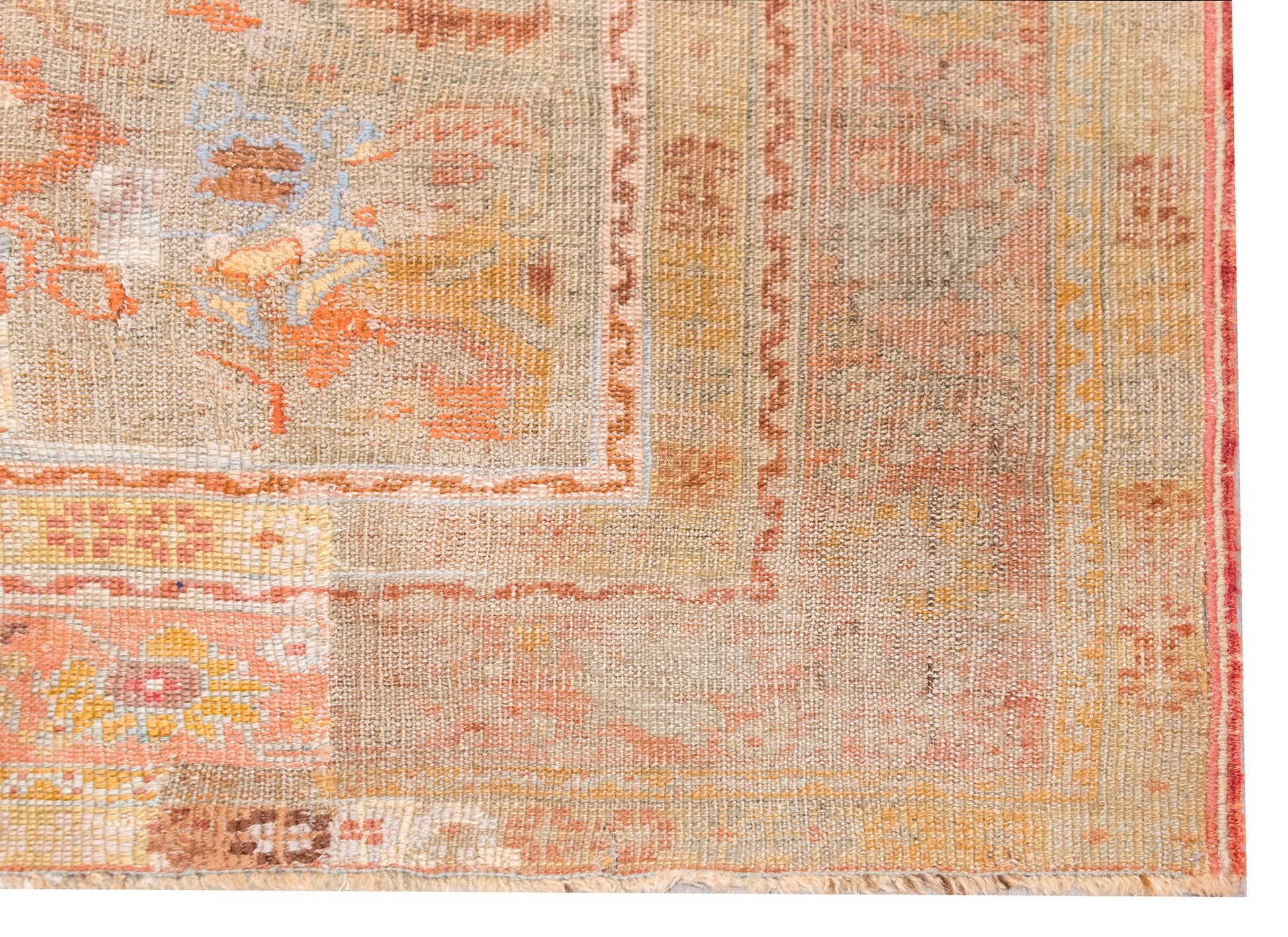 Early 20th Century Turkish Oushak Rug For Sale