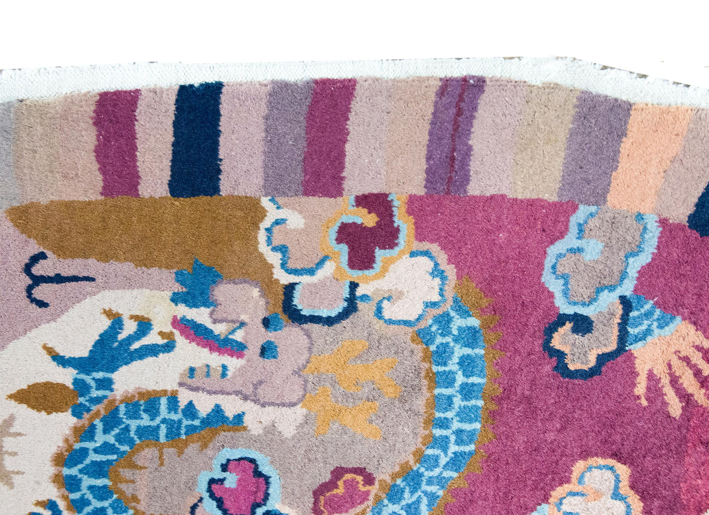 Early 20th Century Chinese Art Deco Oval Rug