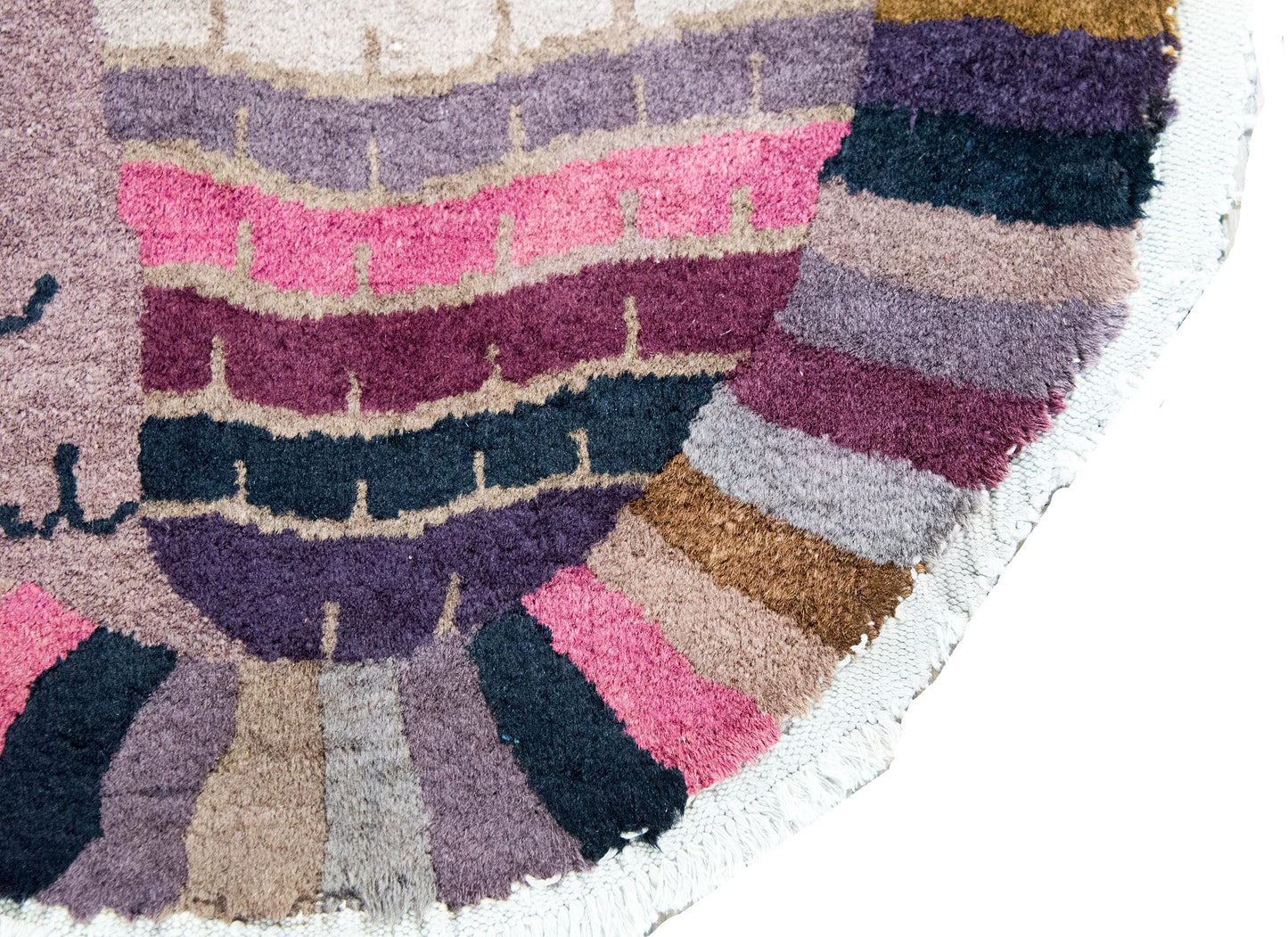 Early 20th Century Chinese Art Deco Oval Rug