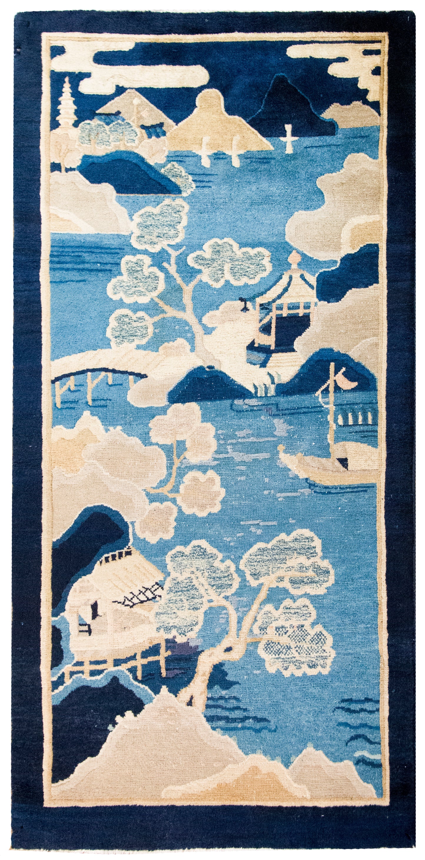 Early 20th Century Chinese Art Deco Chris Rug For Sale