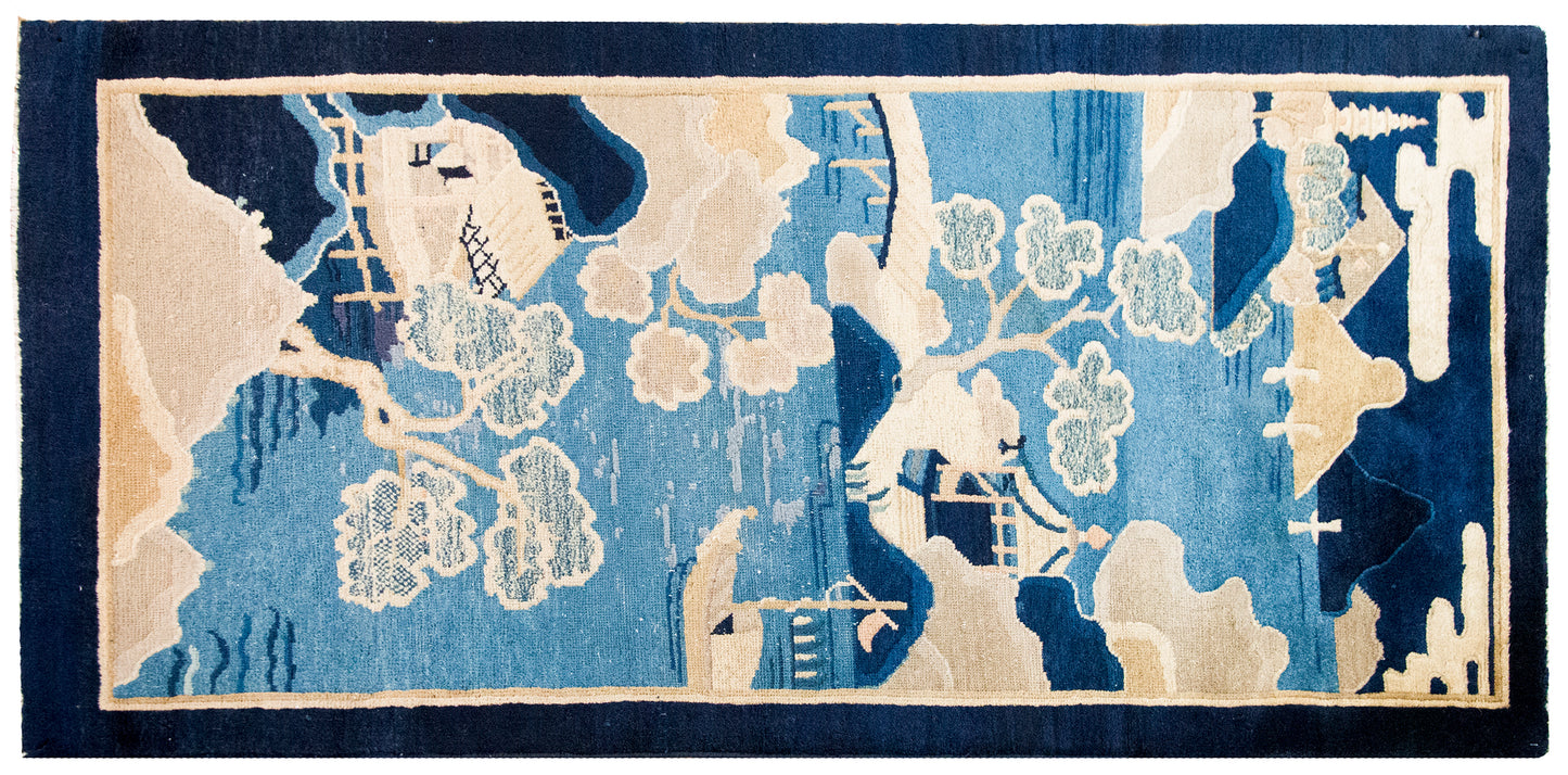 Early 20th Century Chinese Art Deco Chris Rug For Sale