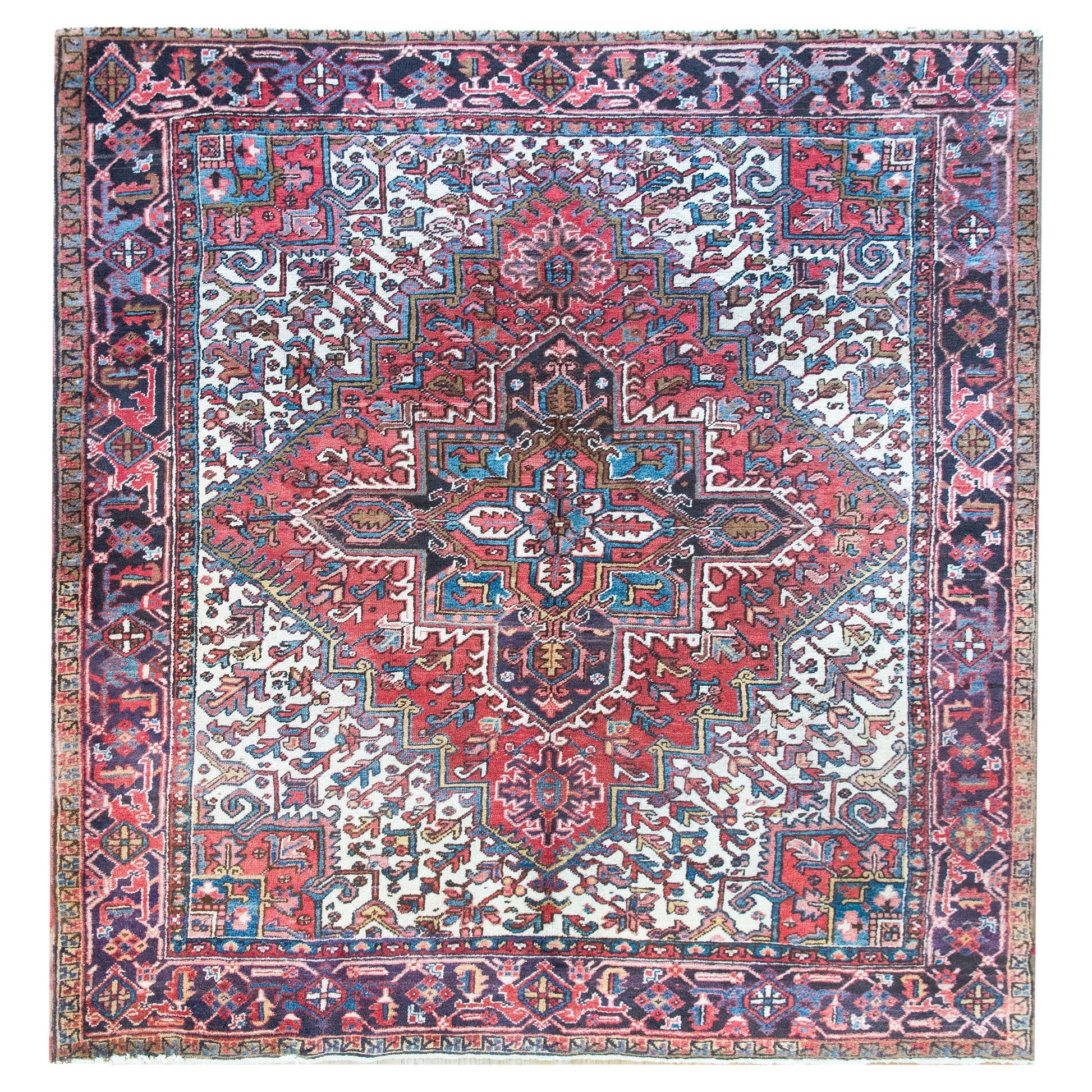 Early 20th Century Persian Heriz Rug For Sale