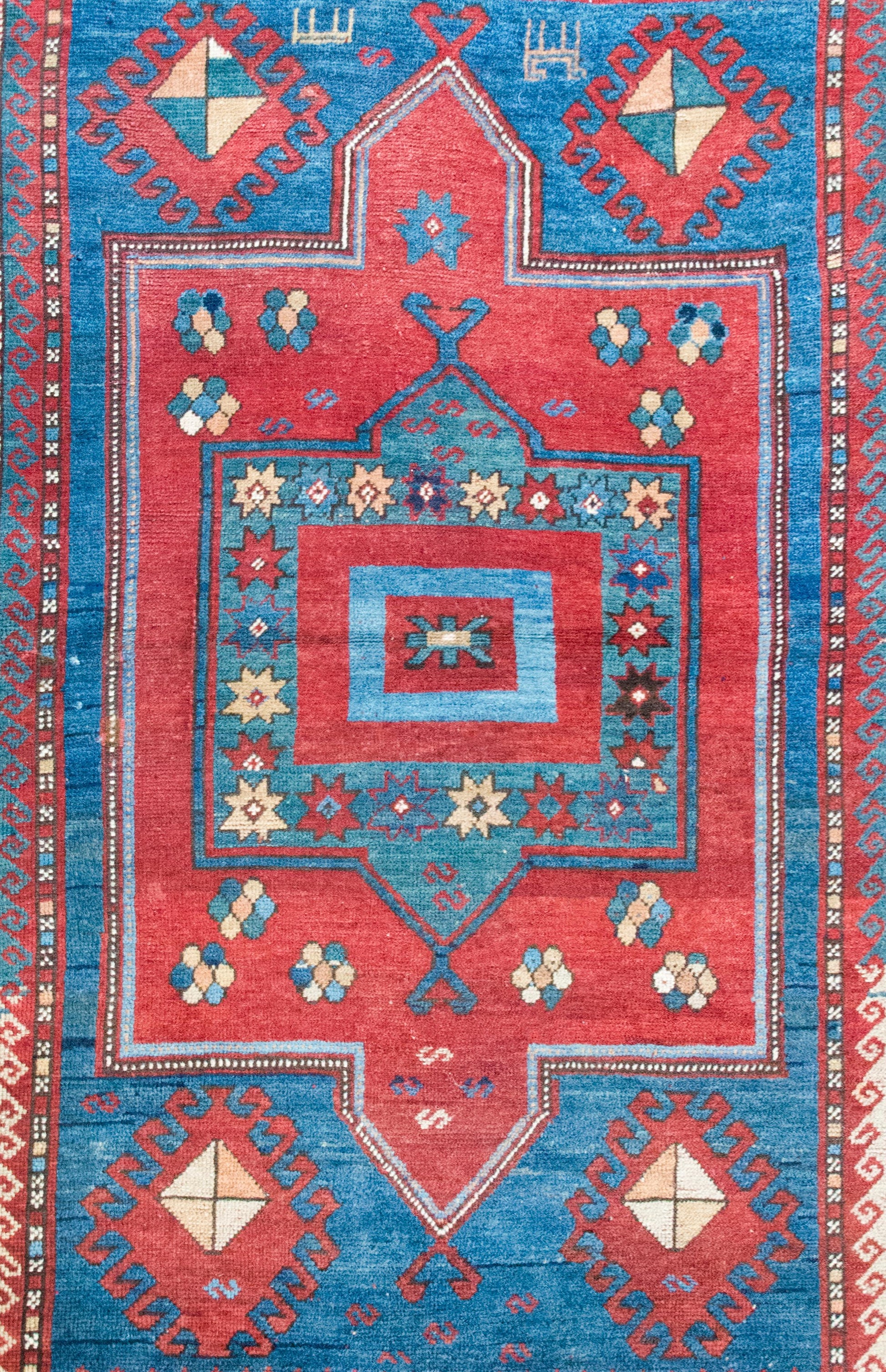 Early 20th Century Persian Kazak Rug For Sale