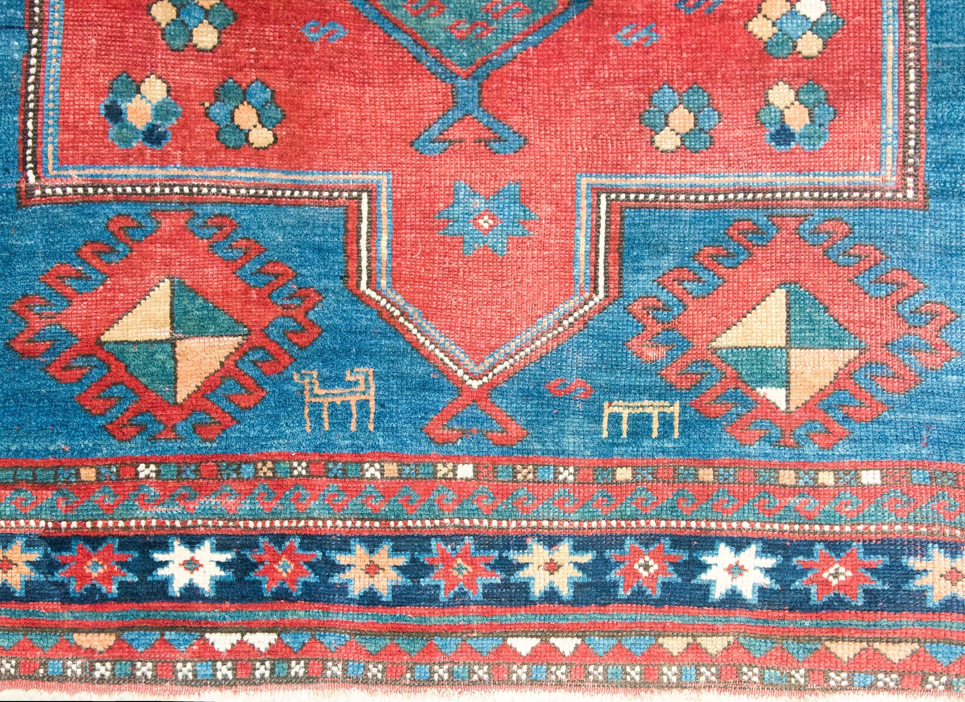 Early 20th Century Persian Kazak Rug For Sale