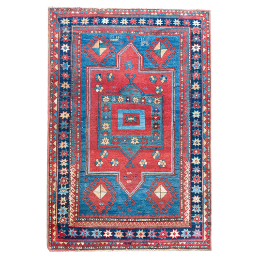 Early 20th Century Persian Kazak Rug For Sale