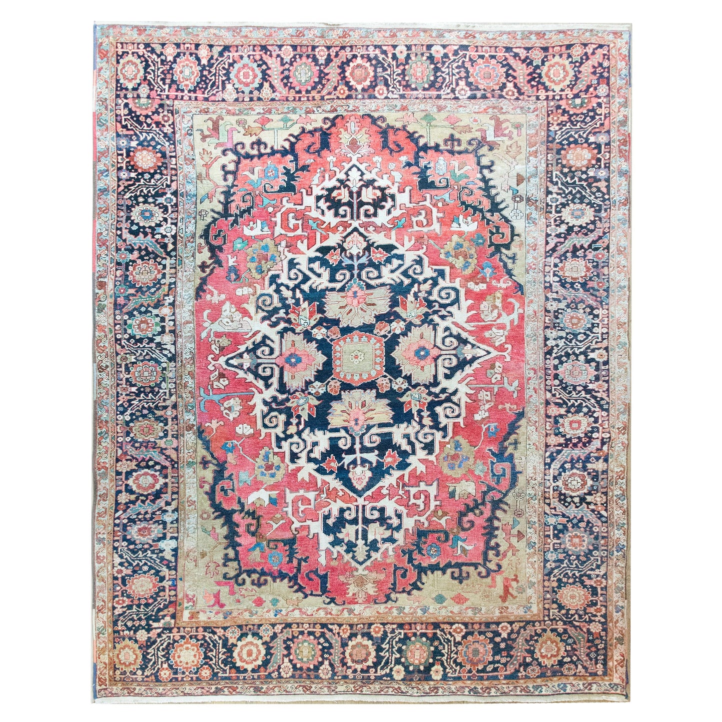 19th Century Persian Serapi Rug For Sale