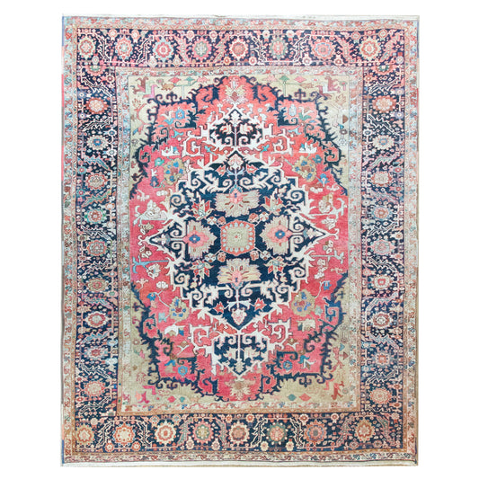 19th Century Persian Serapi Rug For Sale