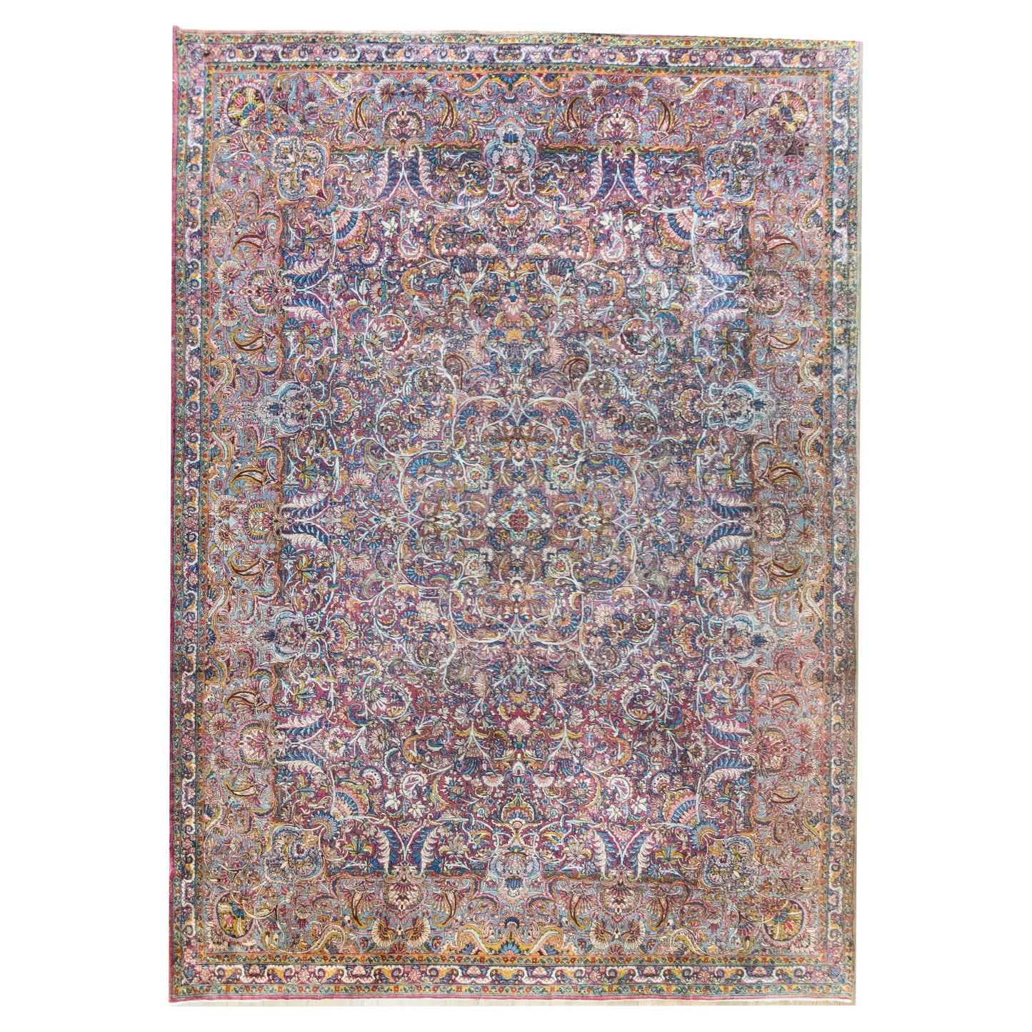 Early 20th Century Persian Kirman Rug For Sale
