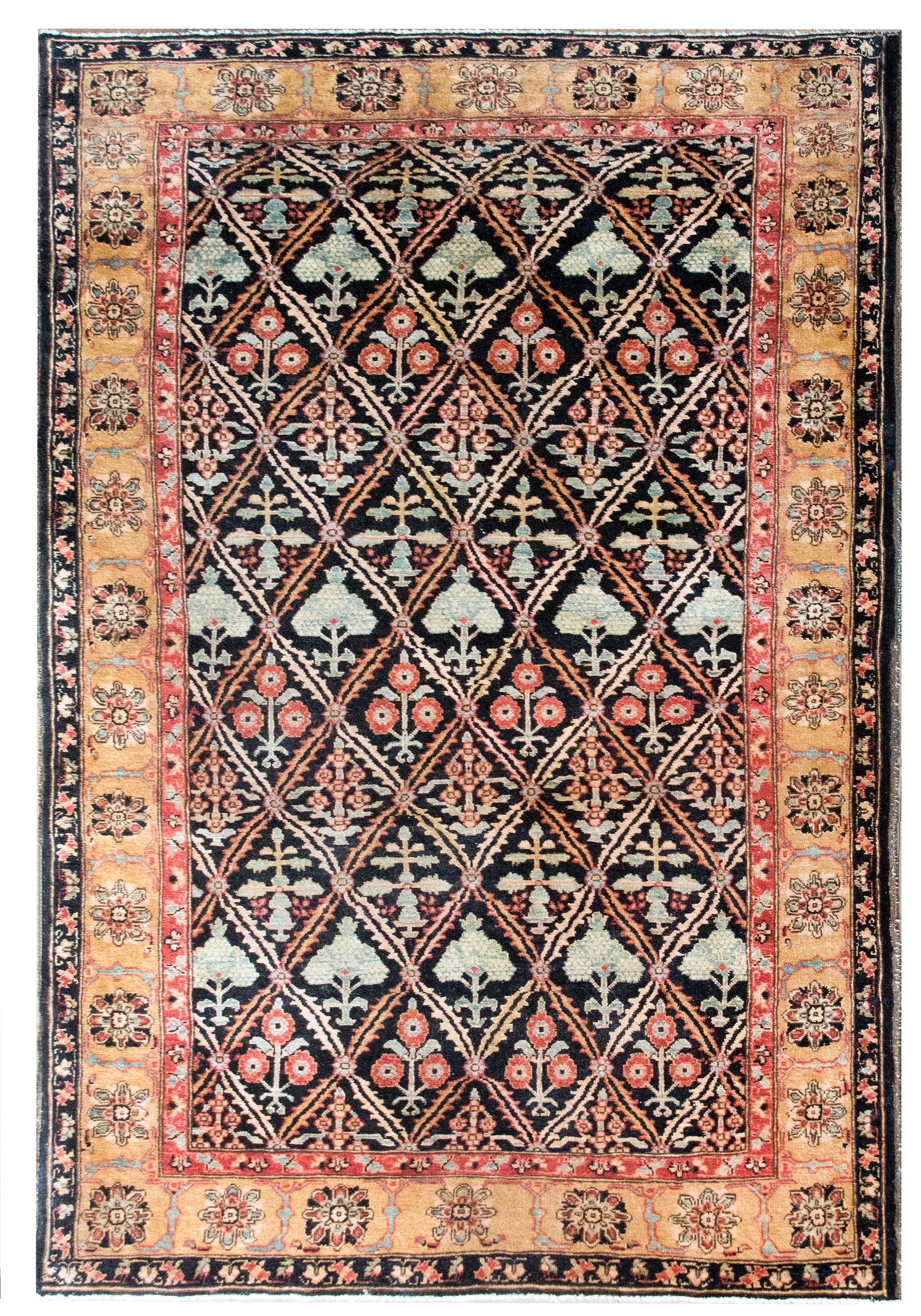 Mid 20th Century Indian Heriz Rug For Sale
