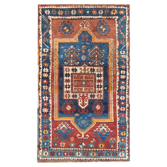 Early 20th Century Persian Kazak Rug For Sale