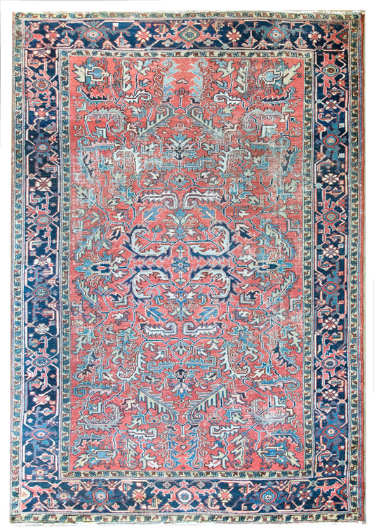 Early 20th Century Persian Heriz Rug For Sale