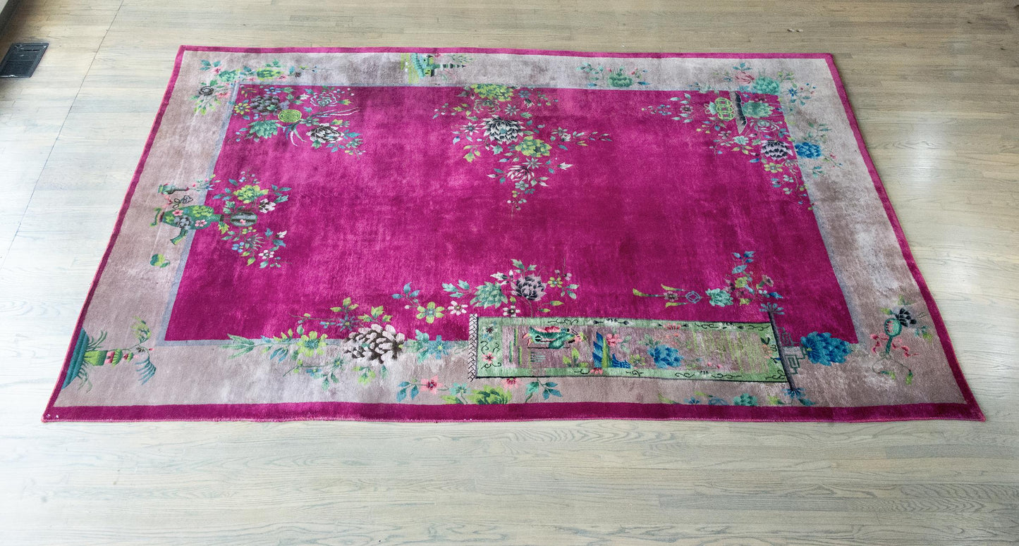 Early 20th Century Chinese Art Deco Rug For Sale